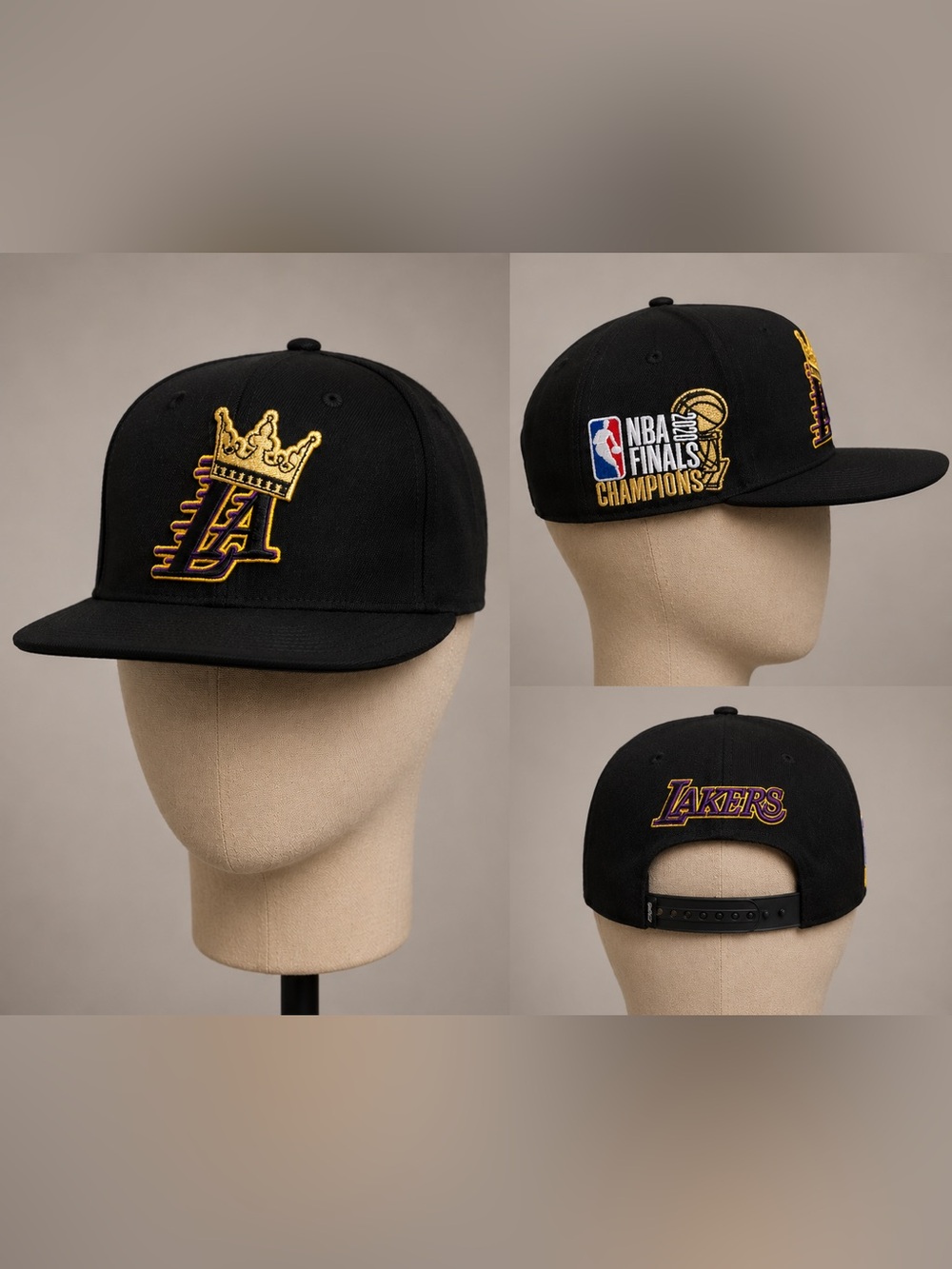 Pro Standard Los Angeles Lakers NBA Finals 2020 Champs LA Crown Snapback Black .